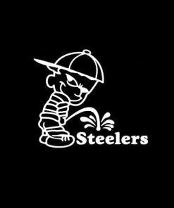 Calvin Piss on Pittsburgh Steelers Decal Stickers