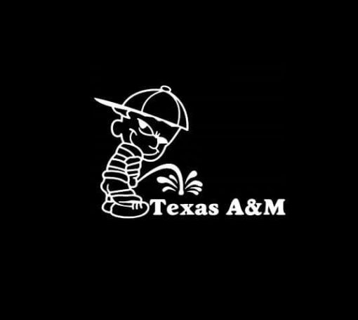 Calvin Piss On Texas A&m Decal Stickers | Custom Made In the USA | Fast ...