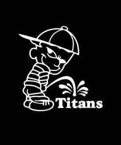 Calvin Piss on Tennessee Titans Vinyl Decal Stickers