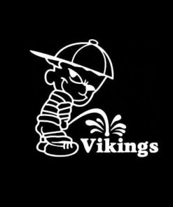 Calvin Piss on Minnesota Vikings Vinyl Decal Stickers