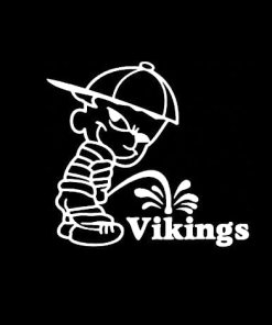 Calvin Piss on Minnesota Vikings Decal Stickers