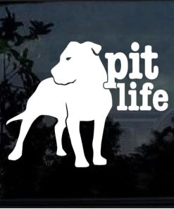 pitlife pitbull decal sticker