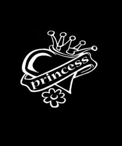 Princess heart crown Vinyl Decal Sticker