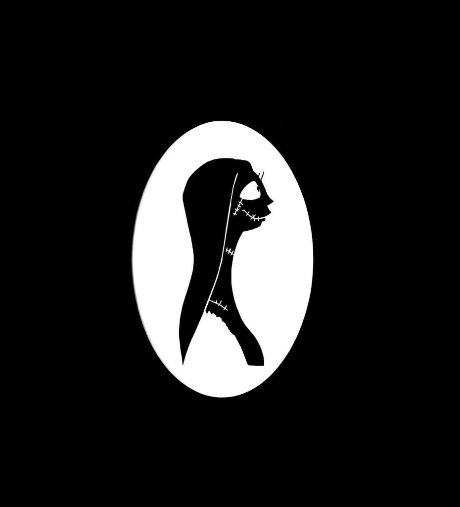 Nightmare before Christmas Sally Oval Vinyl Decal Sticker
