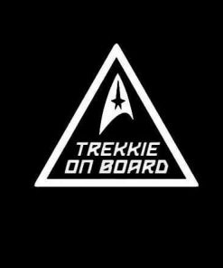 Trekkie On Board Star Trek Vinyl Decal Stickers