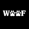 Woof Dog Paws Vinyl Decal Stickers