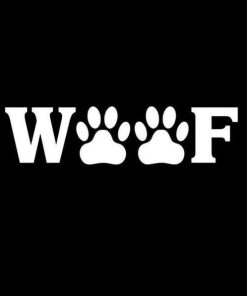 Woof Dog Paws Vinyl Decal Stickers