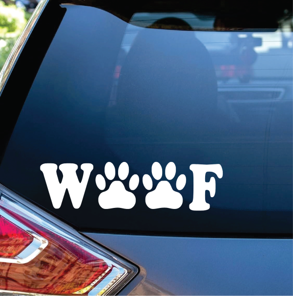 Woof Paws Window Decal Sticker