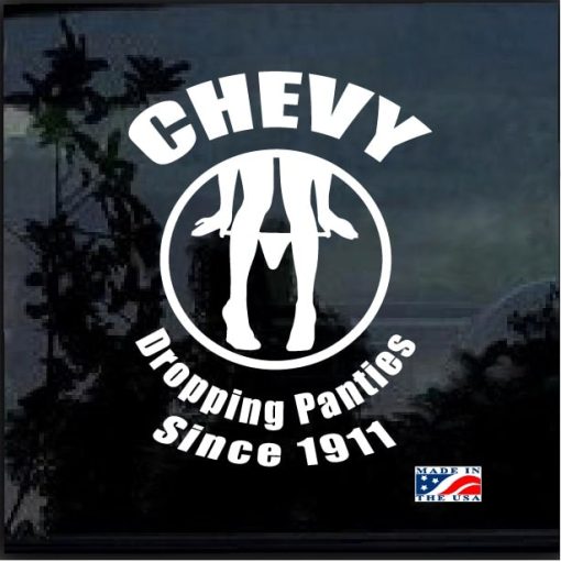 Chevy panty dropper window decal sticker
