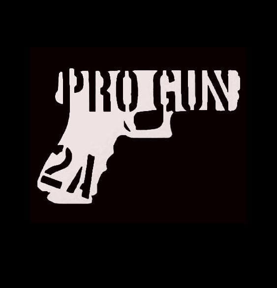 black Pro gun 2nd amendment Vinyl sticker