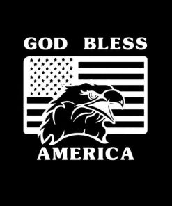 God Bless the USA Eagle Window Decal Sticker