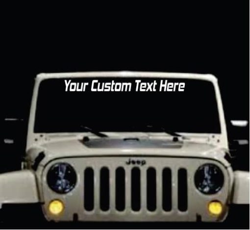 Windshield Banner - Custom Text - Decal Sticker