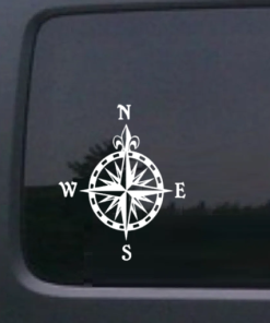 Compass Rose Window Decal Sticker - Jeep Wrangler Decals