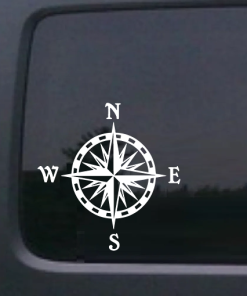 Compass Rose Window Decal Sticker A2 - Jeep Wrangler Decals