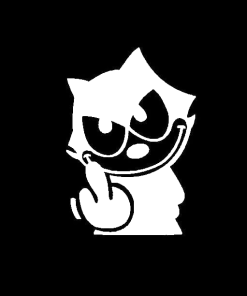 Felix the cat Flip off - Cartoon Decal Sticker