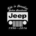 Jeep In Loving Memory Window Decal Sticker