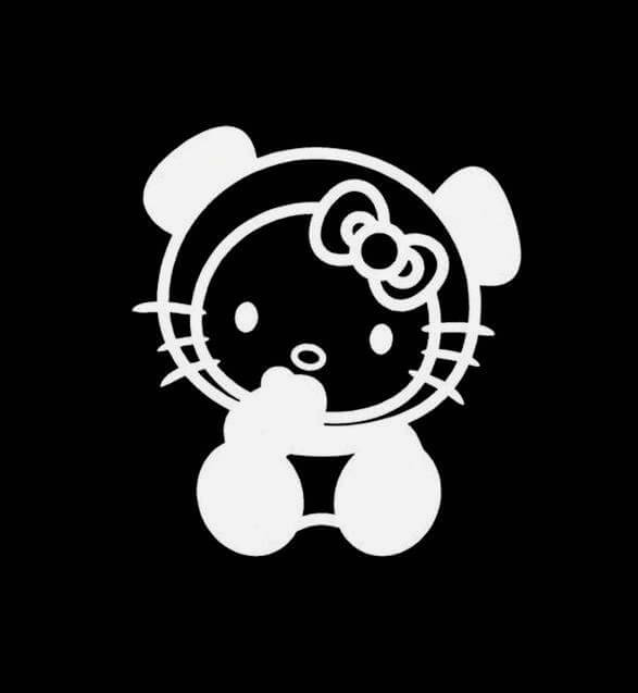 Hello Kitty Panda Bear Graphic Die Cut decal sticker Car Truck Boat Window 6" 
