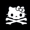 Hello Kitty Skull and Cross Bones Vinyl Decal Sticker