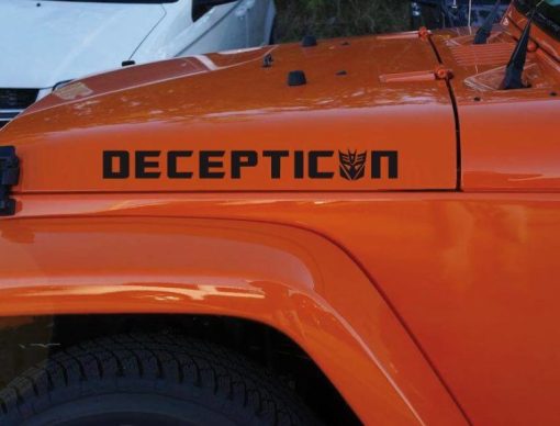 Jeep Wrangler Transformers Decepticon Hood Set Vinyl Decal Sticker