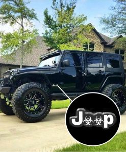 Jeep Wrangler Side Fender Bio hazard zombie Jeep Decal Stickers