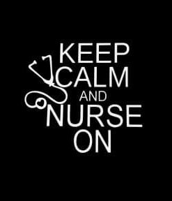 Keep Calm and Nurse on Vinyl Decal Stickers a3