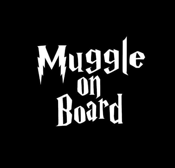 Maple Enterprise Harry Potter Baby Muggle on Board Vinyl Decal Sticker 5.5 inches White 