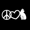 Peace Love Cats a2 Cat Window Decal Sticker