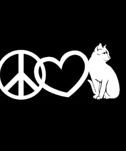Peace Love Cats a2 Cat Window Decal Sticker