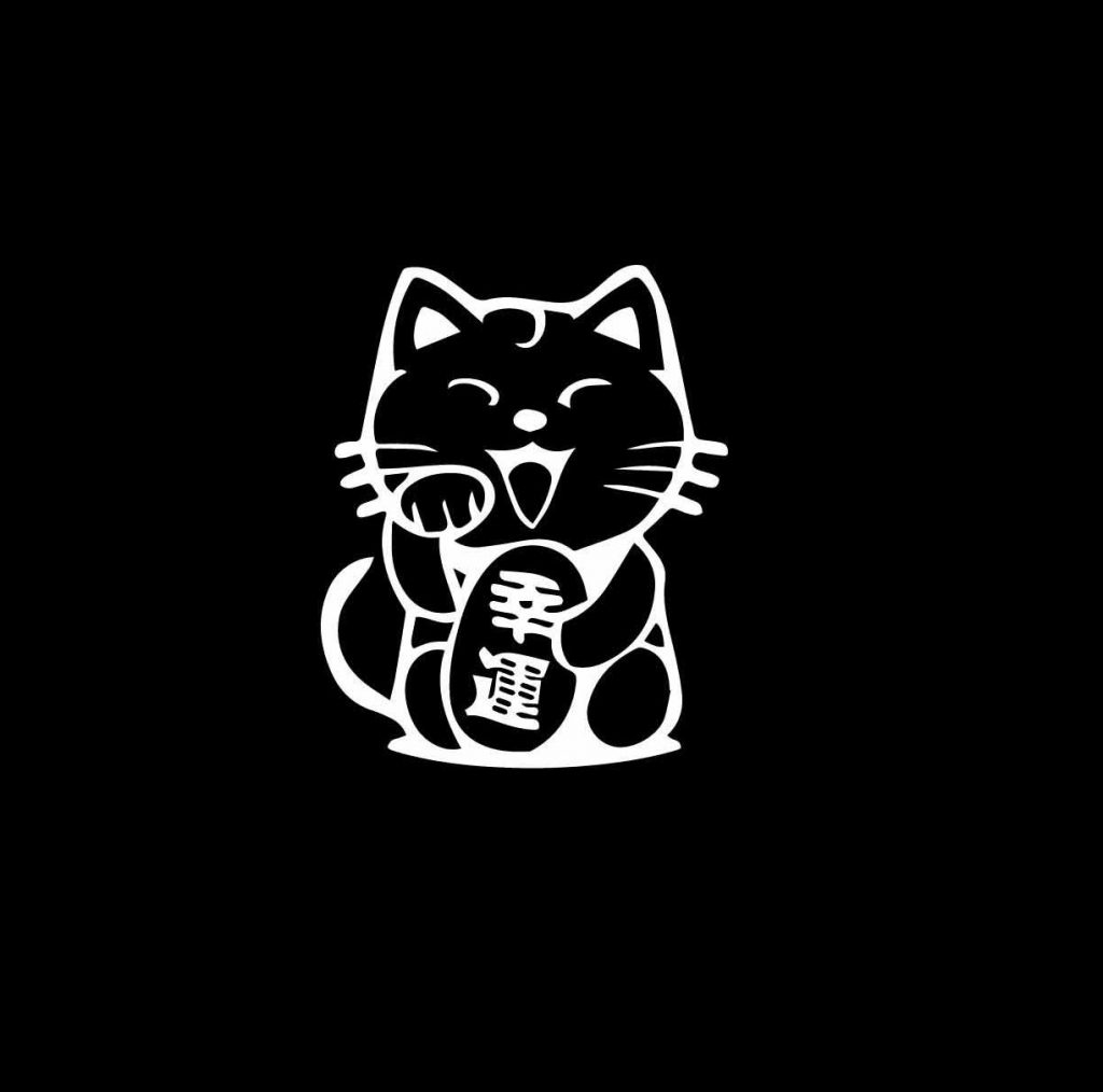 Maneki Neko Lucky Cat JDM Vinyl Decal Stickers a2
