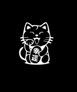 Maneki Neko Lucky Cat JDM Vinyl Decal Stickers a2