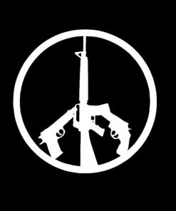 Guns Peace Symbol Vinyl Decal Stickers