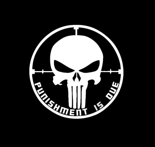 Punisher Punishment is due Vinyl Decal Stickers