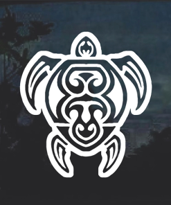 Tribal Turtle window decal Sticker
