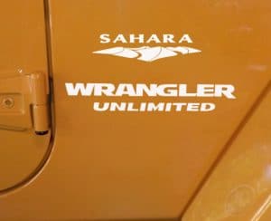 Jeep sahara wrangler unlimited decal set