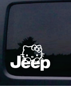 Jeep Hello Kitty Window Decal Sticker