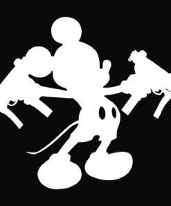 Mickey Mouse Uzi Guns - Cartoon Decal Sticker