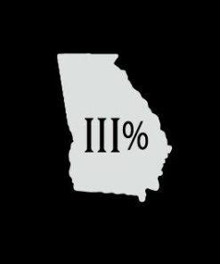 Georgia State III% 3 percenter Silhouette Vinyl Decal Sticker