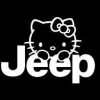 Jeep Hello Kitty Vinyl Decal Sticker