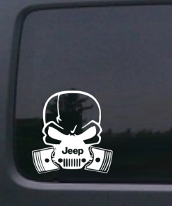 Jeep Pistons Skull Mask Jeep - Jeep Wrangler Decals