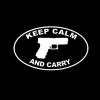 Keep Calm and Carry Oval Vinyl Decal Stickers