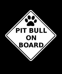 Pitbull On Board Pit Bull Vinyl Decal Stickers