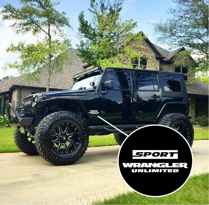 Jeep wrangler Sport Unlimited Fender Sticker Jeep Decal Stickers | MADE IN  USA