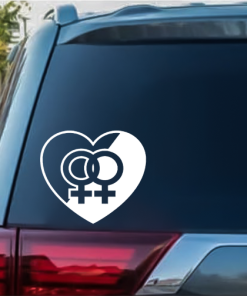 Gay lesbian Pride LGBT heart Window Decal Sticker