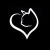 Cat Heart Love Vinyl Decal Stickers