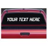 Custom Text Rear Window Decal Sticker