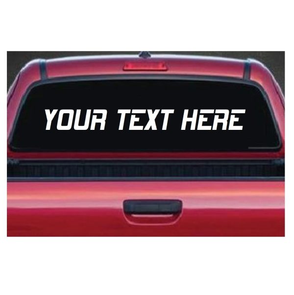 Custom Text Rear Window Decal Sticker