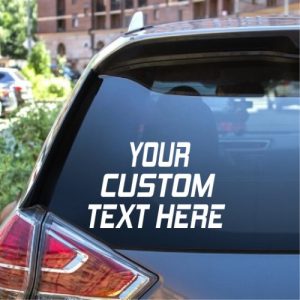 custom text window decal sticker