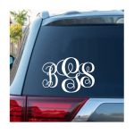 Monogram Initials Window Decal Sticker