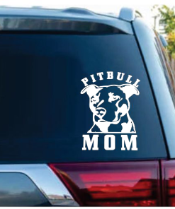 Pitbull Pit Bull MOM Window Decal Sticker