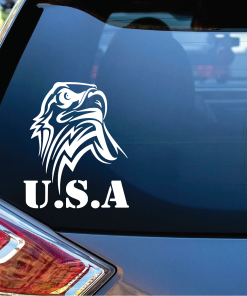 USA Eagle Head Window Decal Sticker